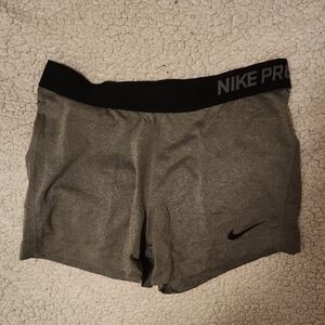 Nike Women's Black and Gray Athletic Shorts
